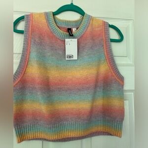Pastel H&M cropped vest! NWT!